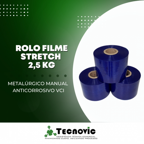 Rolo Filme Stretch VCI Metalúrgico Anticorrosivo