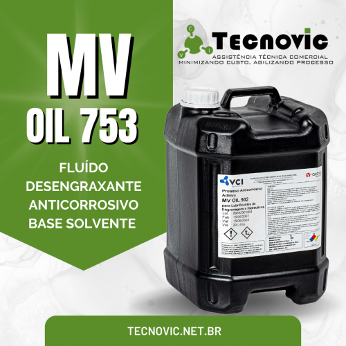 MVOIL® 753 FLUIDO DESENGRAXANTE ANTICORROSIVO BASE SOLVENTE GALÃO A PATIR DE 05 LITROS